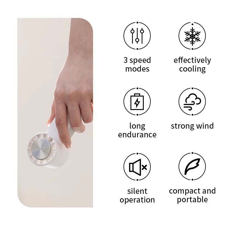 Mini Air Conditioner Portable  Air Cooler USB Rechargeable 2000mAh Hand Fan Mini Air Conditioning for Outdoor Camping