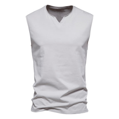 Men's Workout Tank Tops Athletic Training Gym Shirts Vest Cotton Sleeveless T-Shirt