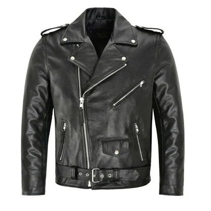 Locomotive Mens Leather Jackets Fashion Solid  Casual Mens Jackets