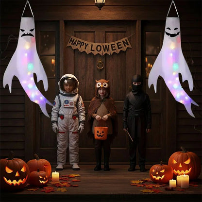 Halloween Decoration, Ghost Wind Tunnel Ghost Pendant, Halloween Party Venue DIY Decorations, Home Scary Ghost Festival Hanging