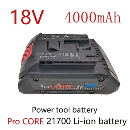 A bateria ProCORE de 18V e 21700 é adequada para substituir a bateria da ferramenta elétrica sem fio Bosch Professional