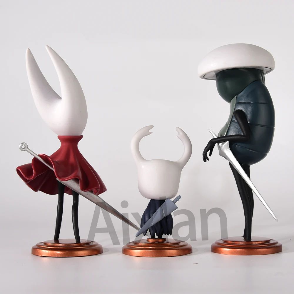 Conjunto de 3 peças Hollow Knight Anime Figure GK Jogo Anime Estatueta Boneco de Ação Modelo PVC Decoração Ornamento Brinquedos Colecionáveis