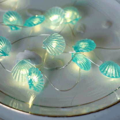 Ocean Theme 20/30 Leds String Lights Shell Starfish Under The Sea LED Fairy Light for Wedding Party Christmas Decoration Lamp