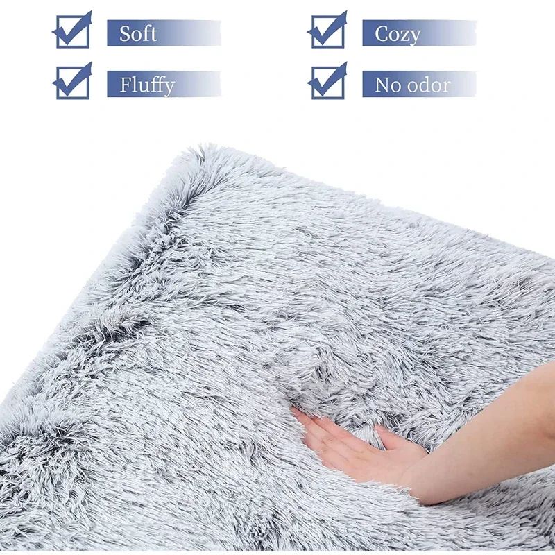 Cama para Cachorro Super Macia de Pelúcia Camas para Gatos para Cães Pequenos Médios Grandes Removível para Limpeza Almofada para Filhotes Cama para Cães Calmante Tapete para Animais de Estimação