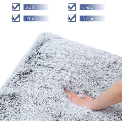 Cama para Cachorro Super Macia de Pelúcia Camas para Gatos para Cães Pequenos Médios Grandes Removível para Limpeza Almofada para Filhotes Cama para Cães Calmante Tapete para Animais de Estimação