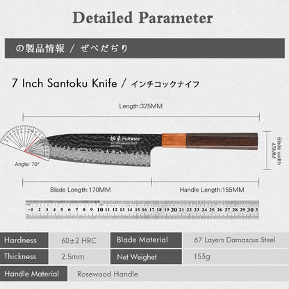 TURWHO 1-5PCS Kitchen Knives Set Hand Forged Damascus Steel Japanese Handmade Chef Knife Cleaver Santoku Utility Cooking Tools