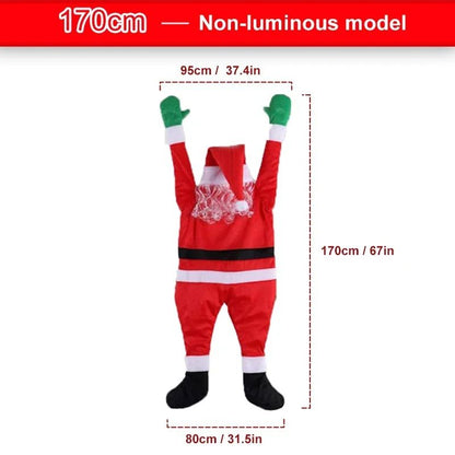 Santa Claus Climbing Wall Climb the wall/climb the window/climb the car/climb the door roof balcony garden Christmas outfit
