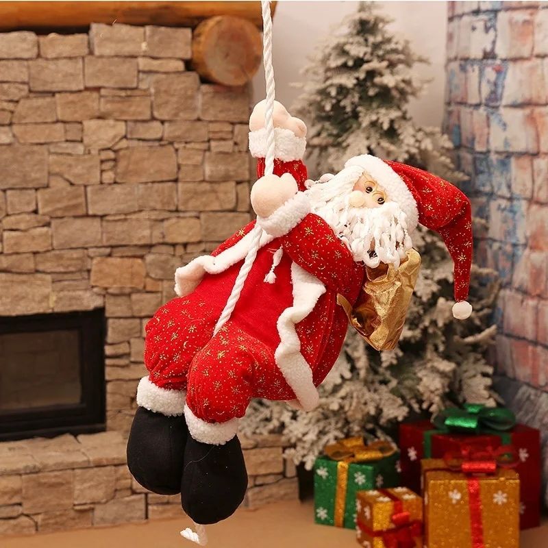 30cm Christmas Decoration Cartoon Fabrics Santa Claus Market Showcase Decor