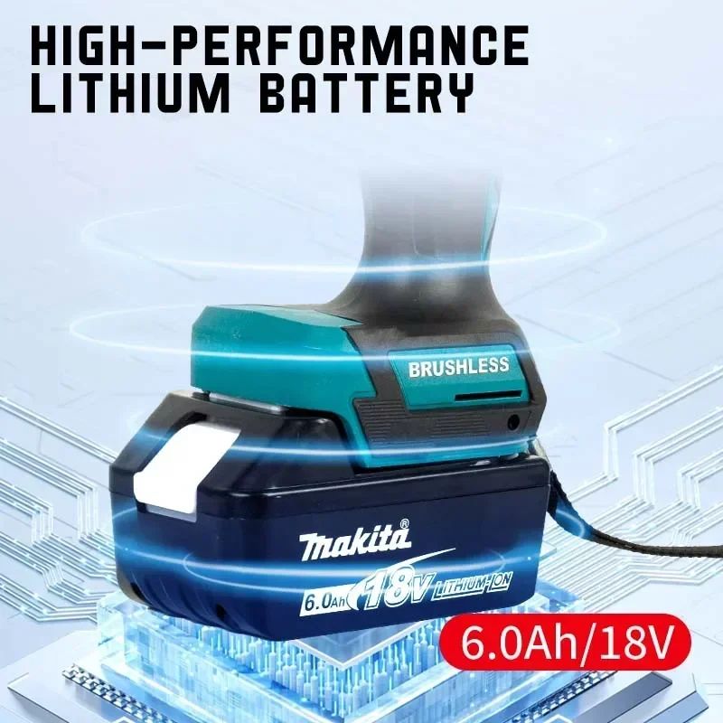 Furadeira manual elétrica recarregável a lítio MAKITA 18V 13mm DDF487RTJX sem carregador e bateria