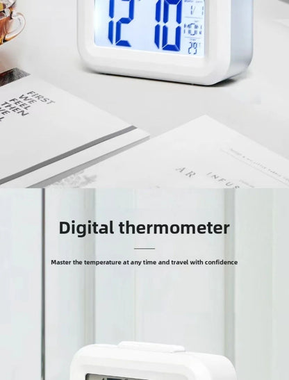 Digital Led Clock Household Bedside Battery Powered Multi-function Alarm Clock Desk Things for the Room Table Clocks Home Decor