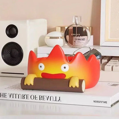 Creative Anime Fire Person Resin Tray - Key Holder Storage Organizer | Perfect Christmas Halloween Gift for Indoor Outdoor Decor