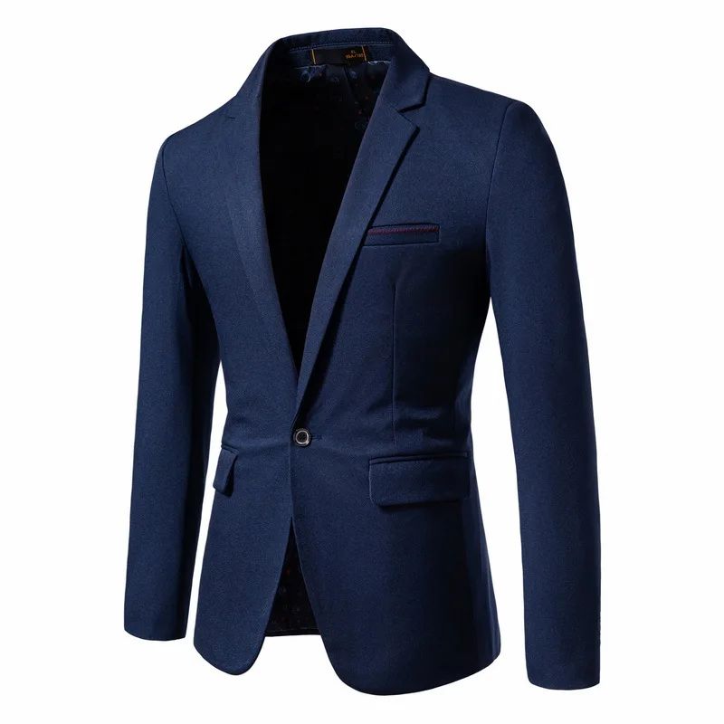 2024 New Spring Men's Western-style Blazer Single Breasted Pesalir Fabric Casual Slim Fit Wedding Suit Jacket For Men