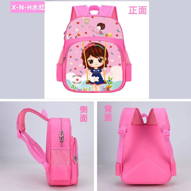 Mochilas escolares infantis de jardim de infância proteção da coluna e redução de carga mochilas para meninos e meninas mochila leve estampada