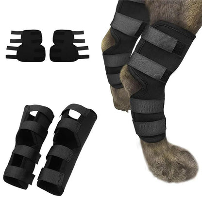 1 par de joelheiras de suporte para animais de estimação – Protetores de articulação de jarrete para recuperação de lesões e proteção da mobilidade de cães