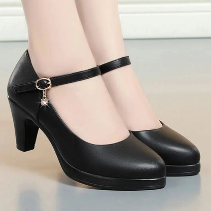 Fashion New Elegant/Comfortable Party Pu Wedding High Heels Spring/Autumn Rhinestone Sexy Prom Women's Shoes Zapatos Mujer