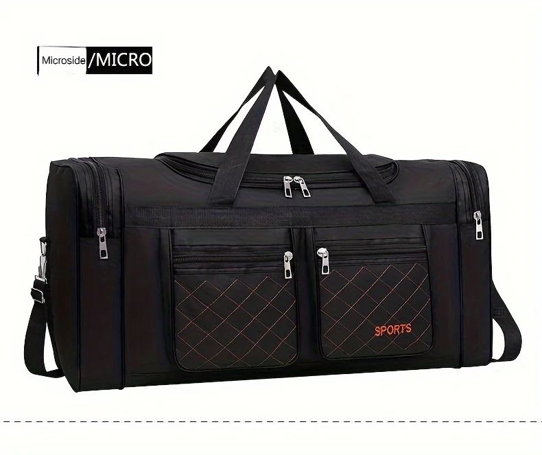Men Nylon Travel Duffel Bag Large Capacity Handbag Portable Outdoor Carry Luggage Convenient Practical Male's Weekend Gym Bag