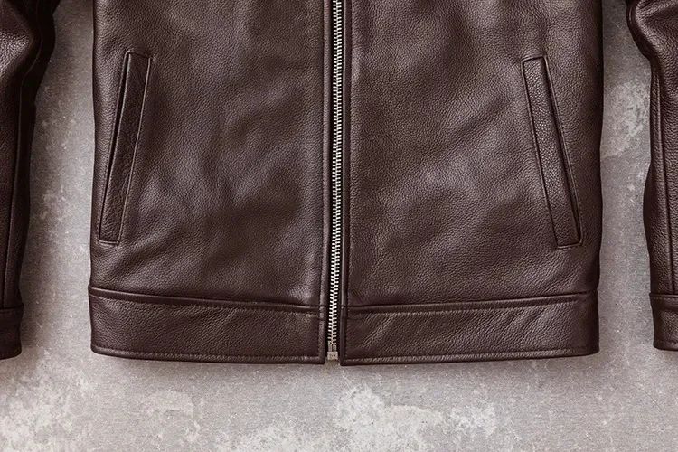 New Casual Real Cowhide Genuine Leather Jacket Men Slim Mens Clothes Spring Autumn Men's Cow Clothing Asian Size 6XL