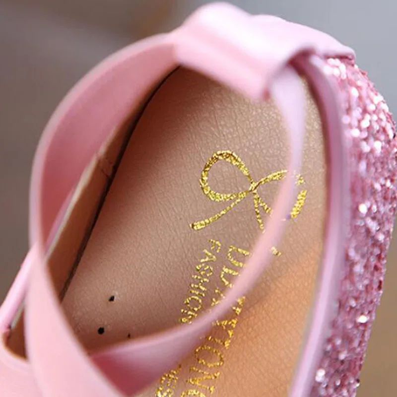 2025 Girls Ballet Flats Dance Party Girls Shoes Fashion Crystal Shoes Bling Princess Performnce 5-12 Years Kids Shoes CSH1173