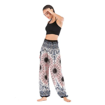 Folk-Custom Yoga Pants Women Vintage Joggers Pants Sweatpants Fashion Loose Sportwear Casual Trousers Streetwear Woman Clothes