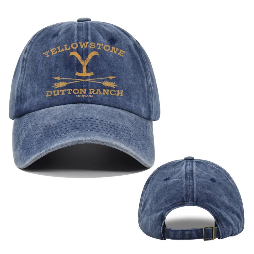 YELLOWSTONE Dutton Ranch Boné de Beisebol Ajustável Chapéu de Sol Primavera Outono Boné de Beisebol Esportivo Hip Hop Bonés Ajustados Chapéus para Homens e Mulheres