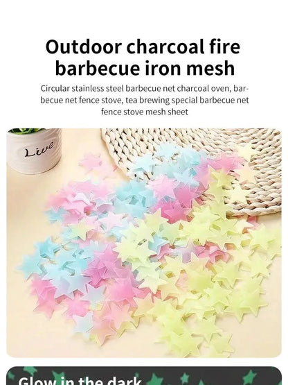 50/250Pcs Luminous Star Stickers Background Wall Decoration Bedroom Glow Stickers Fluorescent Stereo Wall Stickers Room Decor