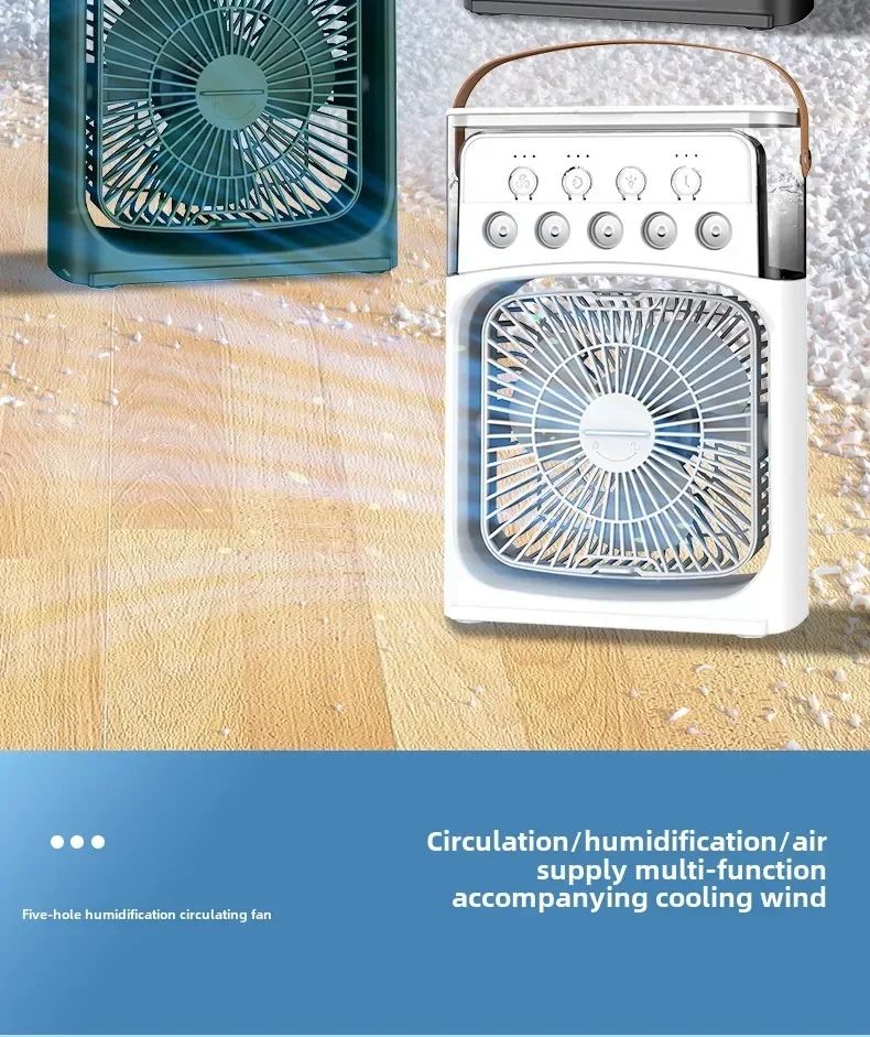 Portable 3 in 1 Mini Ac Air Cooler Fan for Home Products Conditioner Household Small Night LED Humidifier Lights Camping Room