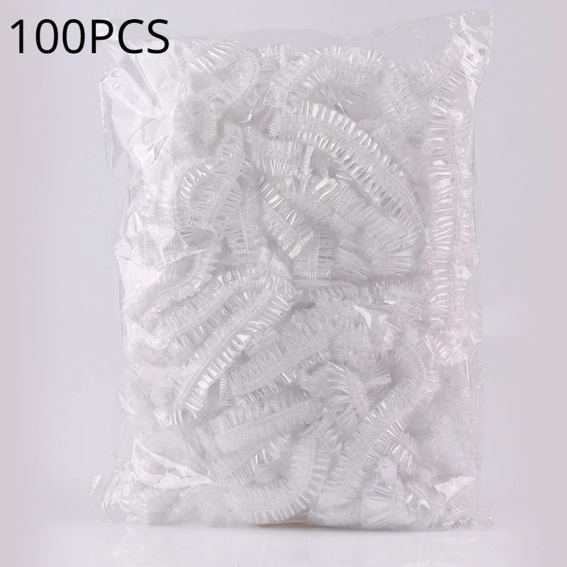 Toucas de Banho Descartáveis Acessórios para Sauna Transparentes e à Prova d'Água Toucas Descartáveis para Cabelo Produtos de Banheiro para Casa