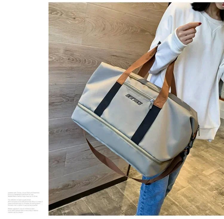 Fashion Travel Bags For Women Large Capacity Men's Sports bag Waterproof Weekend Sac Voyage Female Messenger Bag Dry And Wet