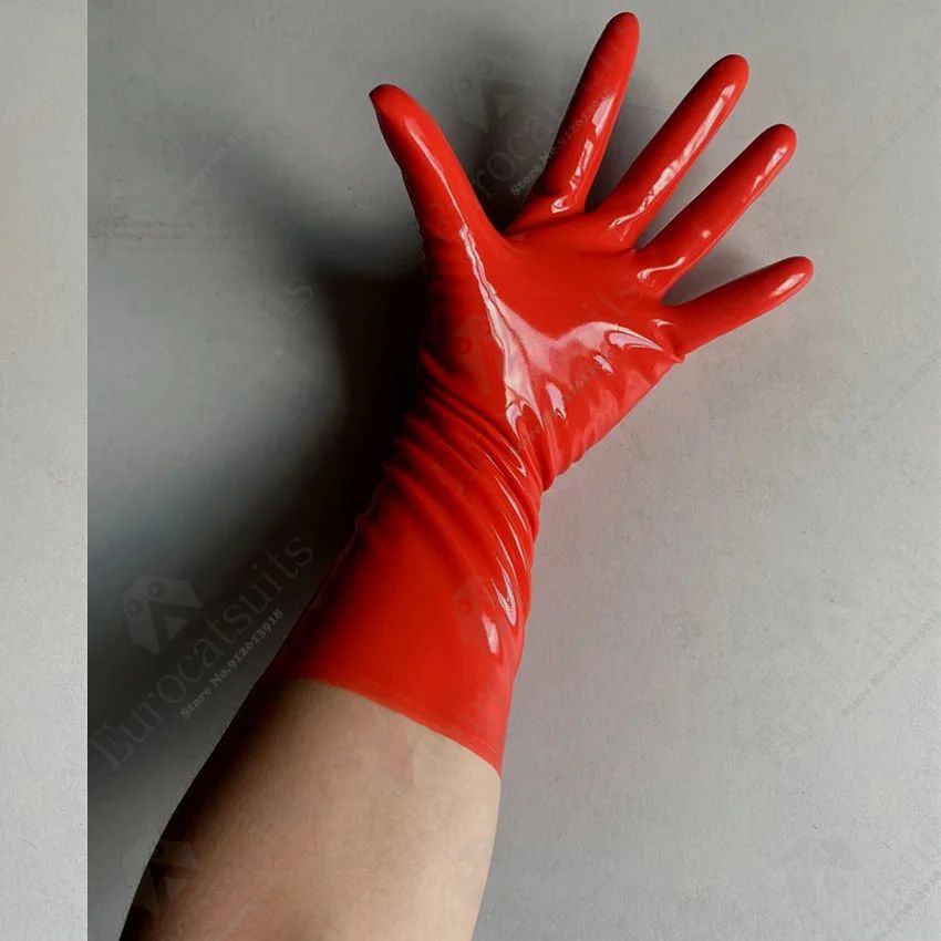 customized gloves latex fetish men catsuit sexy fetish long gloves opera latex handmade rubber bodysuit for men cosplay