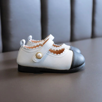 Classic Girls Fashion Princess Shoes New Patchwork Toddler Casual Shoes Spring Autumn Children Versatile Kids Walking Flat Shoes