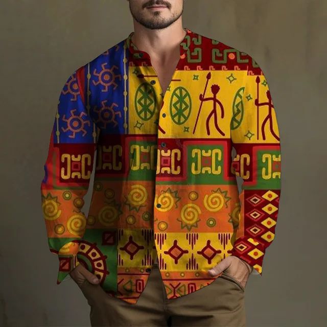 Men's Shirt Yellowstone Western Denim Shirt Elegant patchwork vintage men's lape