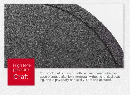 26cm Cast Iron Frying Pan Uncoated Non-stick Egg Pancake PanCrepe Maker Steak Frying Pot Gas Induction Cooker Kitchen Cookware