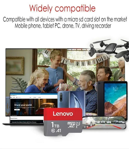Cartão SD Lenovo Original 1TB Micro TF Mini SD 256GB 512GB 128GB 64GB Cartão de Memória TF Flash para Celular/Computador/Câmera Dropshipping