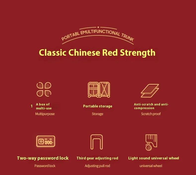 Suitcase Travel Suitcase Fashion Enterprise Suitcase Compact 20-28-inch Lightweight Carrier Roller Suitcase Makeup Box Set