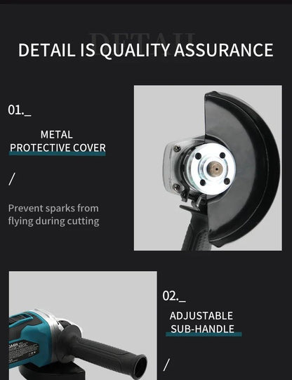 Esmerilhadeira Angular Sem Fio Makita DGA404 18V 125mm - Elétrica Recarregável Sem Escovas Para Corte de Metal/Pedra (Sem Bateria)