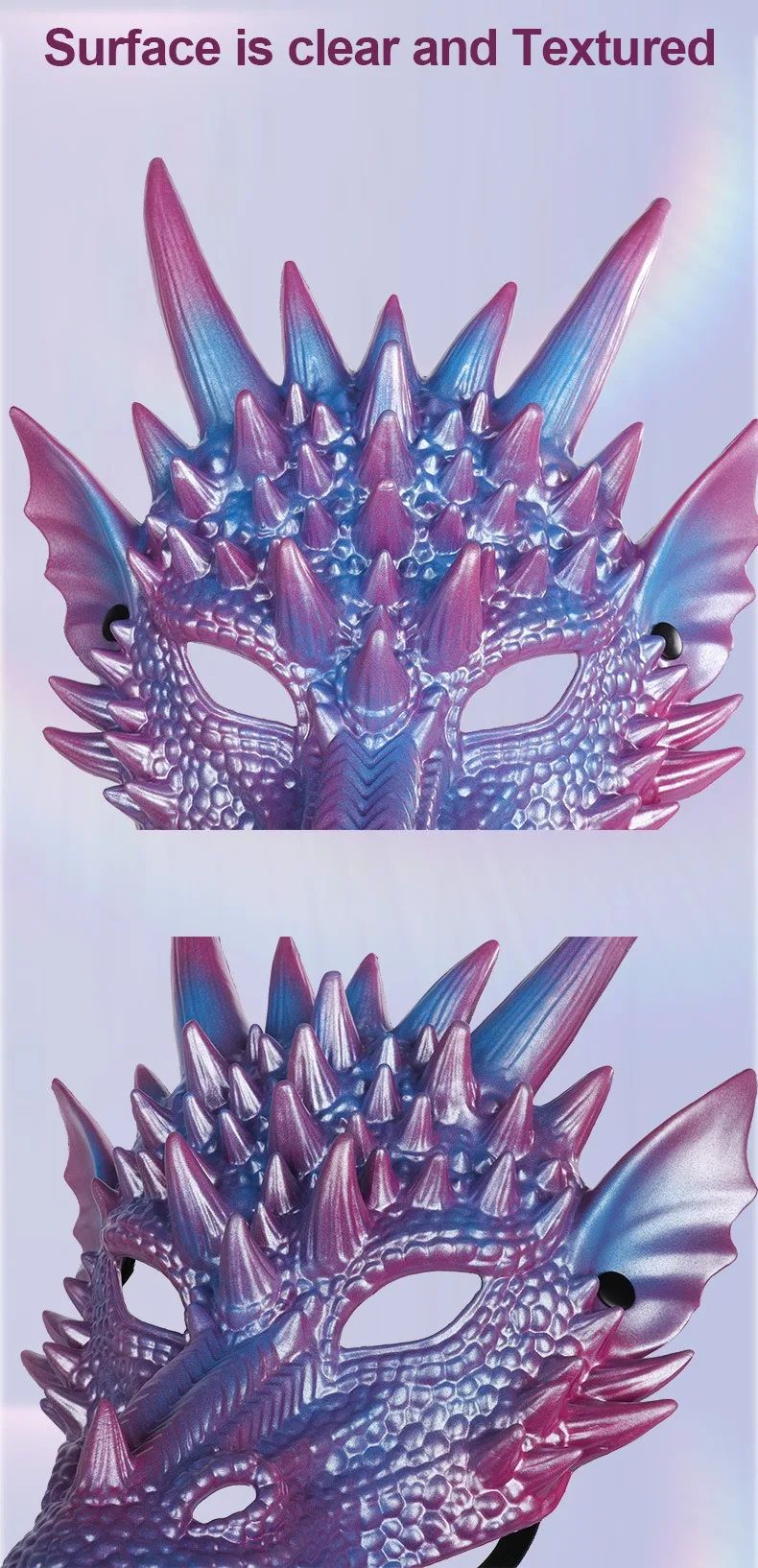 Party Supplies Pearl Blue Dragon Mask 3D Printing Dragon Knight Mask Cosplay Mask Halloween Mask Party Costume Props