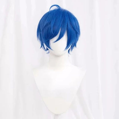 Synthetic Short Straight Cosplay Wig White Green Purple Brown Black Blue Gray Orange Red Fluffy Heat Resistant Hair Anime Wigs