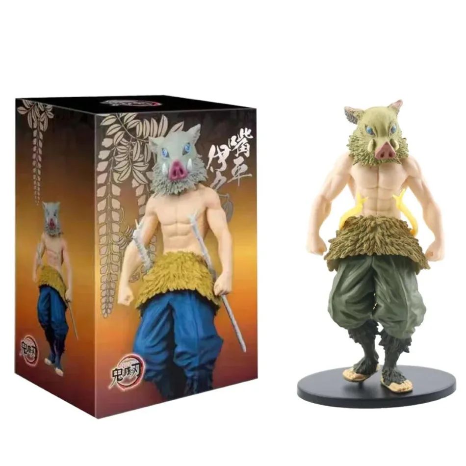 Boneco de Anime Demon Slayer Kimetsu No Yaiba Tanjiro Nezuko Zenitsu Figurine Inosuke Guerreiro Bonecos de Ação Colecionáveis Brinquedo Modelo