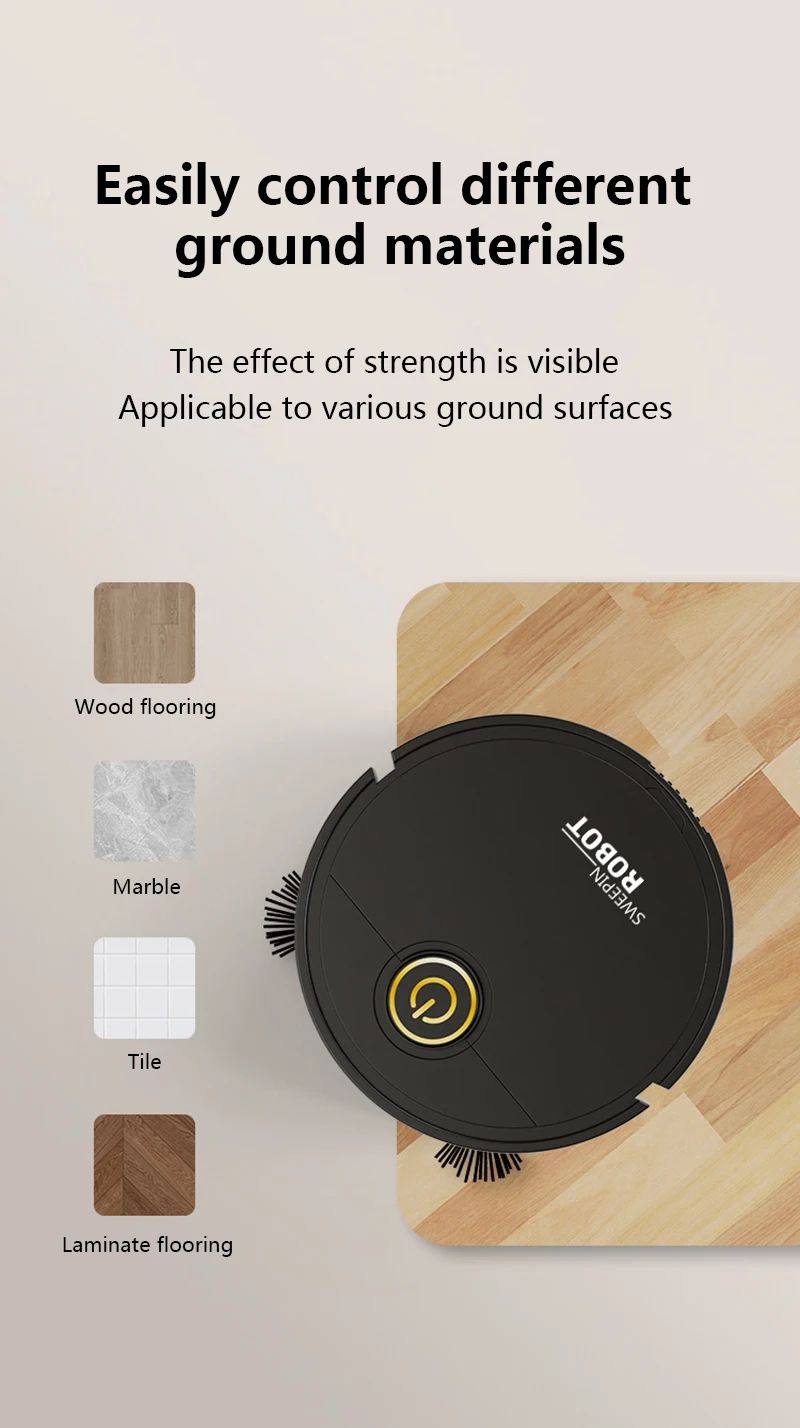 Xiaomi 6000pa Strong Suction Smart Sweeping Robot Type-C Charge Washable Mop For Pet Hair Hard Floor Kitchen Room Sweeping Robot