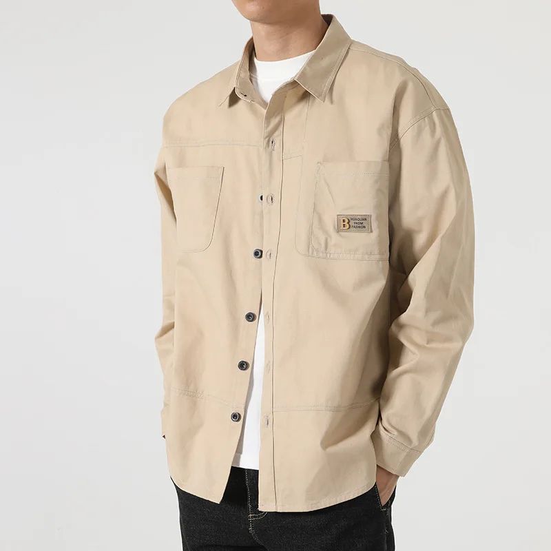 Loose Casual Boys Shirts Outdoor Long Sleeve Army Green Cotton 7XL 8XL 9XL 10XL 150KG Plus Size Cargo Blouses Black Men Clothes