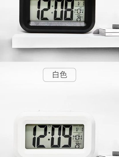 Bedside Table Alarm Clock Date Temperature Function Children's Bedroom Clock Home Offices Desktop Clock Desk Decor Digital Child