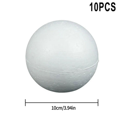 10pcs Solid Foam Ball Polystyrene Balls 50mm-100mm  Round DIY Accessory Handmade For Party Celebration Christmas Decoration