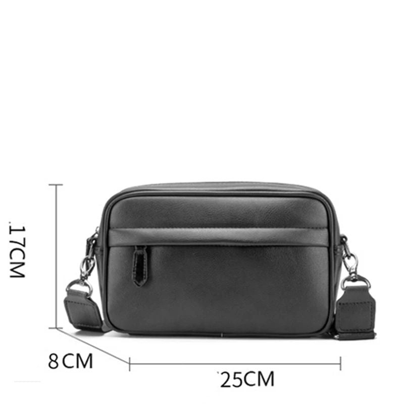 Fashion Luxury Men's Crossbody Bag Business PU Leather Shoulder Bags Men Solid Flap Messenger Bag Men Zipper Ipad Bag 2025 New