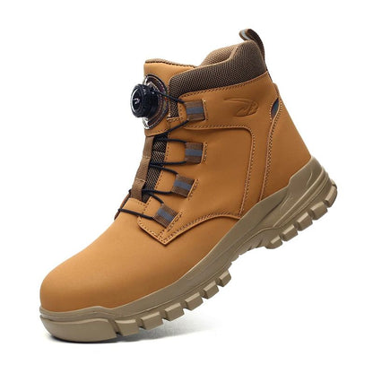 Botas de segurança masculinas à prova d'água, indestrutíveis, com biqueira de aço, anticorte, resistentes a perfurações, sapatos de segurança para motociclistas, Botas Para Hombre