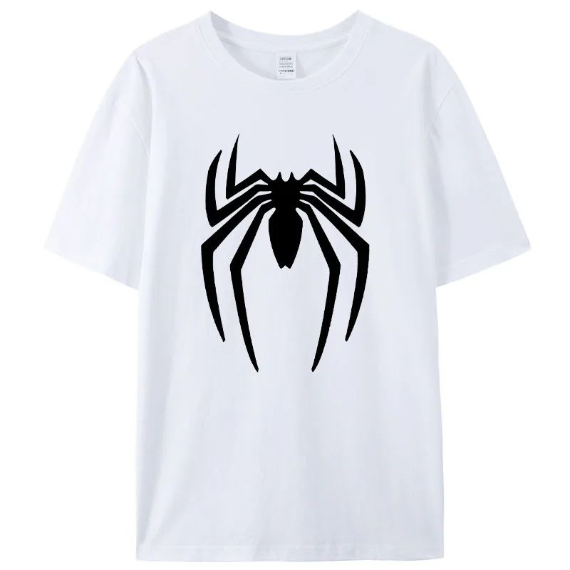 Summer Spider Men's T-Shirt Short Sleeve Sport Cartoon Hero Tops Tees Oversized Streetwear Casual T Shirts Designer Men Clothing