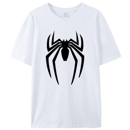 Summer Spider Men's T-Shirt Short Sleeve Sport Cartoon Hero Tops Tees Oversized Streetwear Casual T Shirts Designer Men Clothing