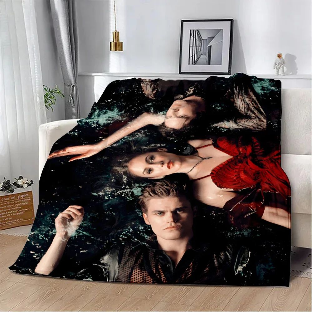 Damon Salvatore The Vampire Diaries Printed Blanket Picnic Blankets Warm Blanket Soft and Comfortable Blanket Home Travel Gift