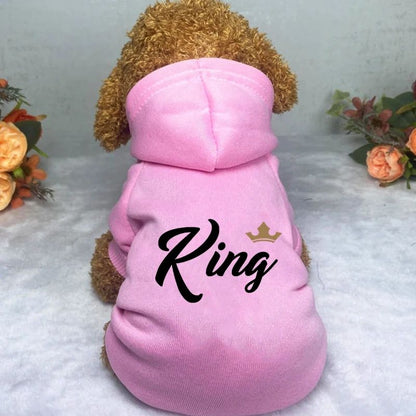 KING Cães Grandes, Médios e Pequenos, Roupas Quentes de Veludo para Animais de Estimação, Roupas para Cães, Moletons para Cães, Suéteres para Cães, Cães Grandes
