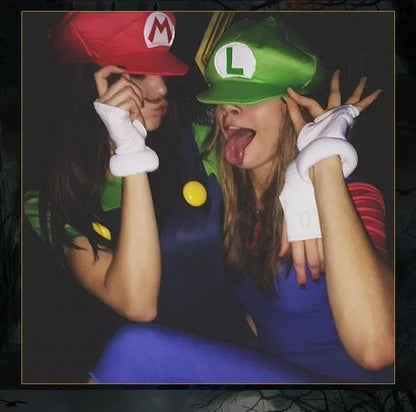 Super Marios Bros Cartoon Hat  Adult Kids Game Super Luigi Bors Cosplay Hats Red Green Cap Children Cosplay Gifts