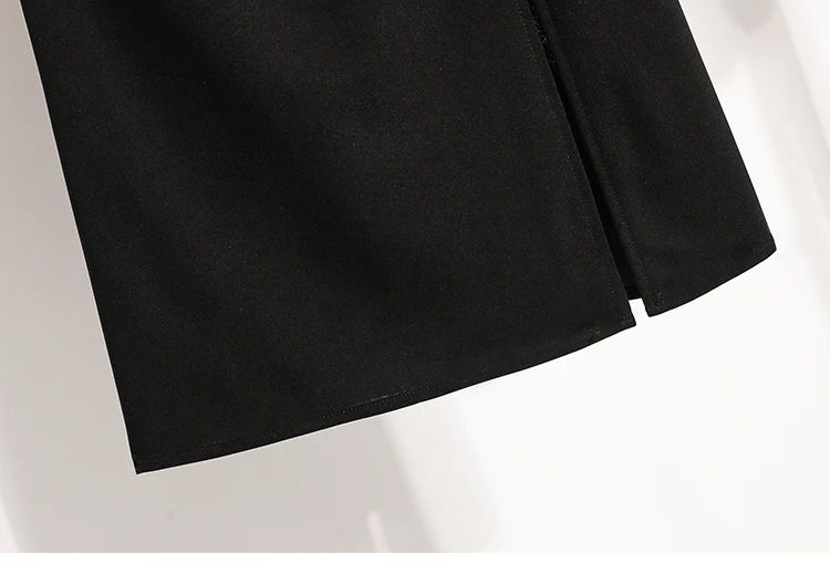 Autumn Winter Mid-Length A-Line Skirt 2025 Plus Size Elegant Asymmetrical Slit Skirts Women's High Waist Oversized Suit Skirts